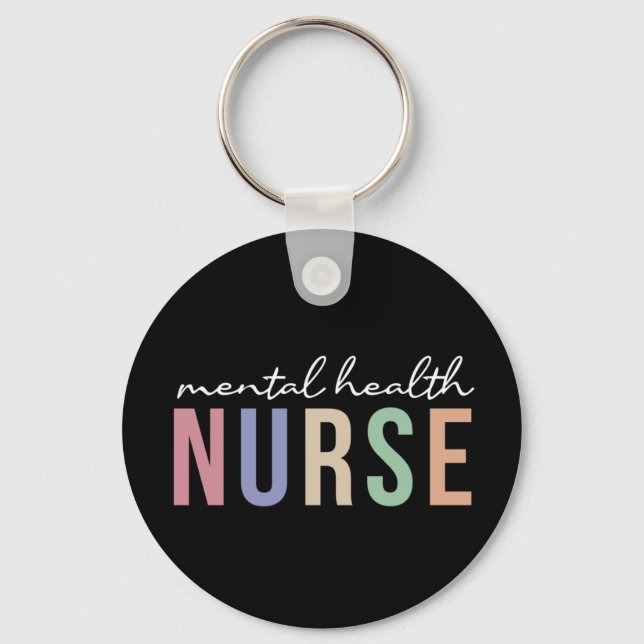 Mental health nurse Gifts for psychiatric nurse Keychain (Front)