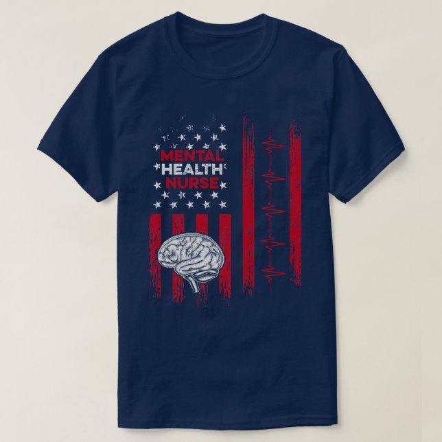 Mental Health Nurse Nursing Rn5155 2400  T-Shirt (Design Front)