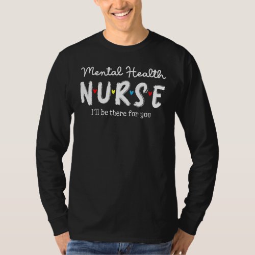Mental Health Nurse Plaid Red Love Heart Stethosco T_Shirt