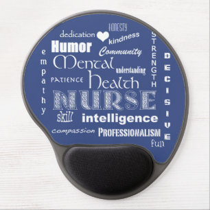 Mental Health Nurse Pride+Heart/Purple Gel Mouse Pad
