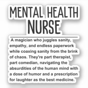 Mental health nurse sticker