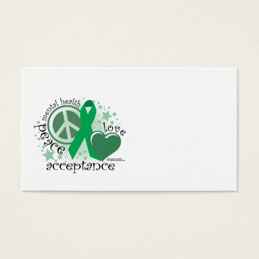 Customizable Mental Health Peace Love Acceptance Business Card Template
