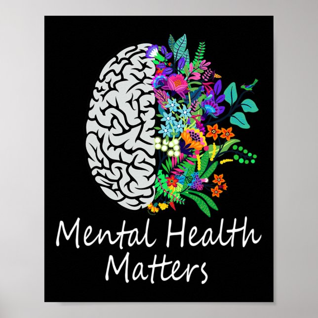 Mental Health Problems Brain Illness Mental Health Poster (Front)