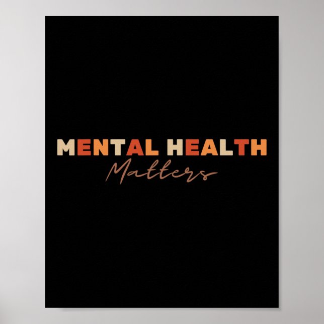 Mental Health Problems Depression Suicide Awarenes Poster (Front)