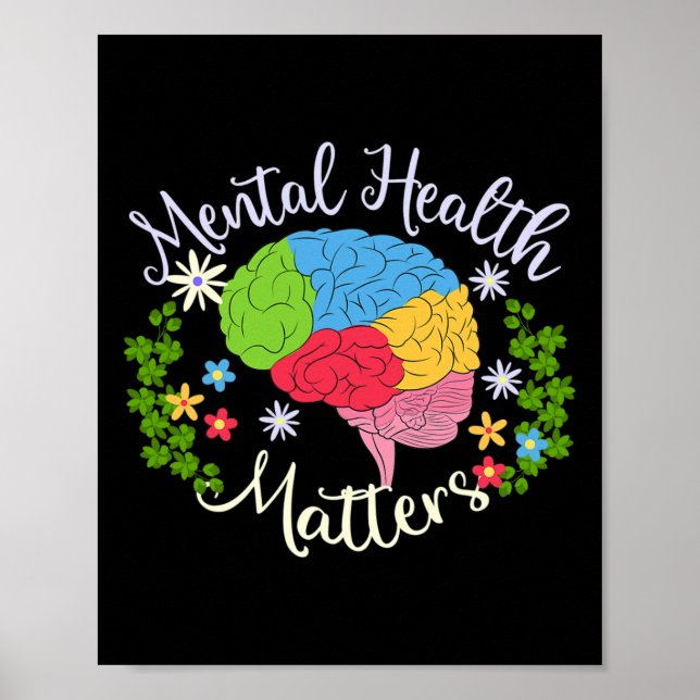 Mental Health Problems Gift Human Brain Illness Aw Poster (Front)