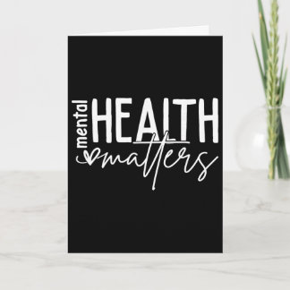 Mental Health Problems Heart Love Awareness Suppor Card