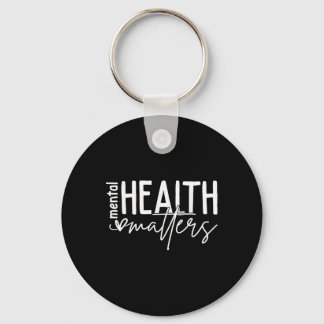 Mental Health Problems Heart Love Awareness Suppor Keychain