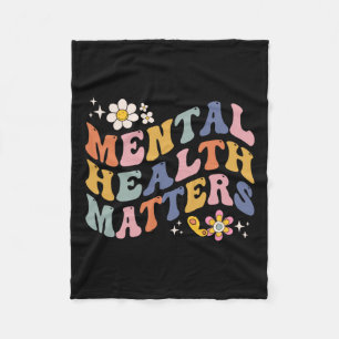 Mental Health Problems Human Brain Illness Awarene Fleece Blanket