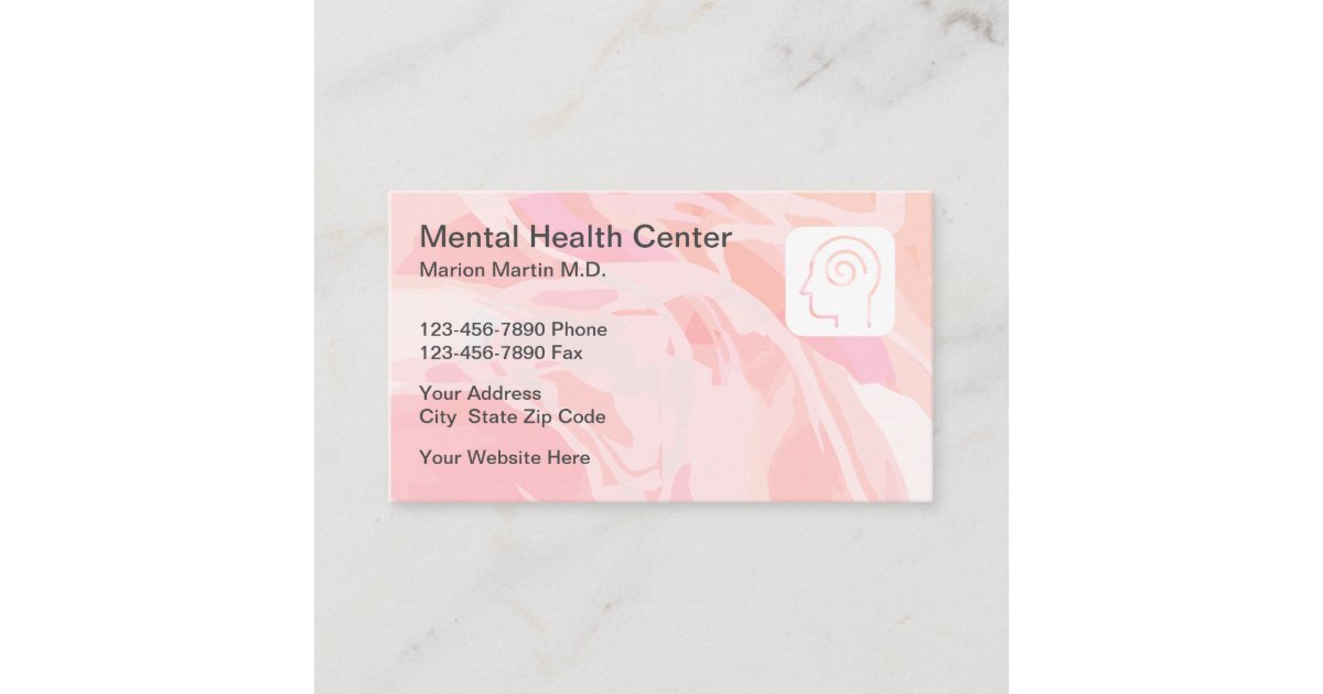Mental Health Professional Psychotherapy Business Card Zazzle