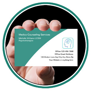 Mental Health Psychotherapist Business Card