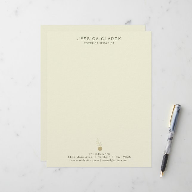 Mental Health Psychotherapists and Counsellors  Letterhead (Front/Back In Situ)