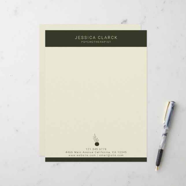 Mental Health Psychotherapists and Counsellors  Letterhead (Front/Back In Situ)