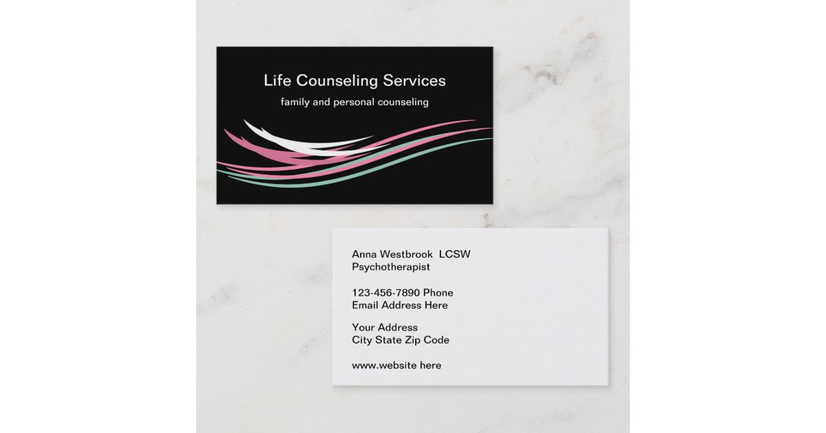 Mental Health Psychotherapy Business Cards Zazzle