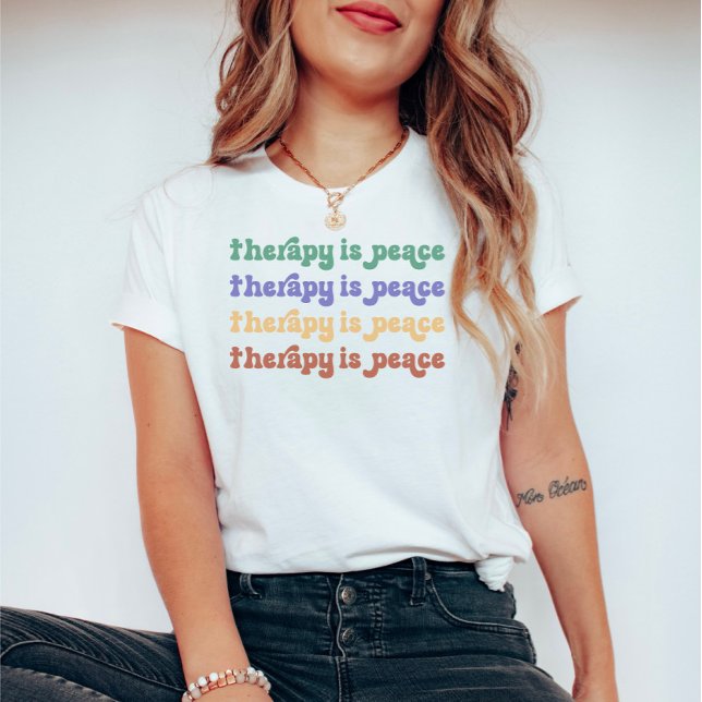 Mental Health Quote Therapy Colored  T-Shirt (Creator Uploaded)