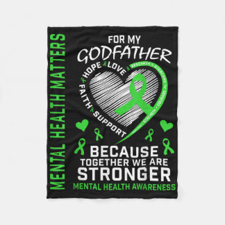 Mental Health S Godfather Mental Health Awareness Fleece Blanket