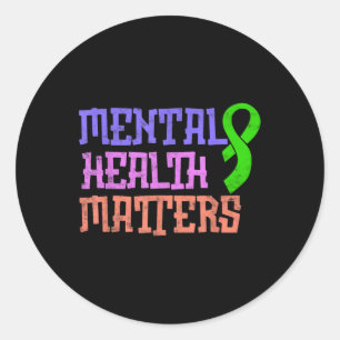 Mental Health S Human Brain Illness Awareness _6 Classic Round Sticker
