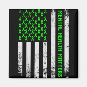 Mental Health S Human Brain Illness Awareness Gree Magnet