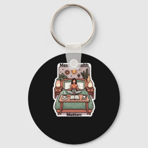 Mental Health S - Positive Affirmation Daily Medit Keychain