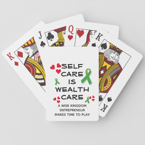 Mental Health SELF CARE IS WEALTH CARE Christian Playing Cards