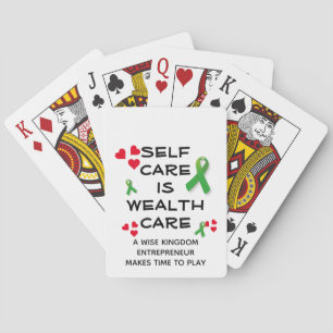 Mental Health SELF CARE IS WEALTH CARE Christian Poker Cards