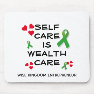 Mental Health SELF CARE WEALTH CARE Christian Mouse Pad