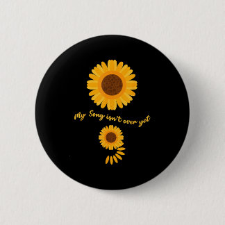 Mental Health Semicolon Sunflower Suicide Preventi Button