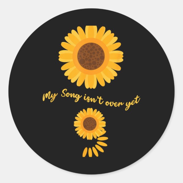 Mental Health Semicolon Sunflower Suicide Preventi Classic Round Sticker (Front)