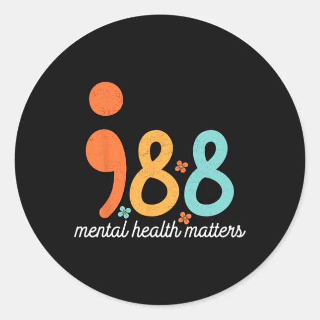 Mental Health Suicide Prevention Awareness Support Classic Round ...