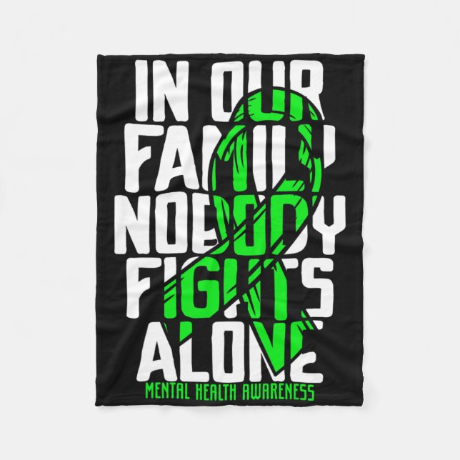 Mental Health Support Family Mental Health Awarene Fleece Blanket (Front)