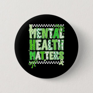 Mental Health Support Squad Preppy Motivational Button