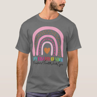 Mental Health Tech Happy Last Day School Rainbow 5 T-Shirt