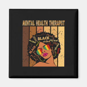 Mental Health Therapist Afro Women Black History M Magnet