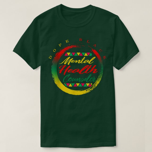 Mental Health Therapist Black Therapist Student Af T-Shirt (Design Front)