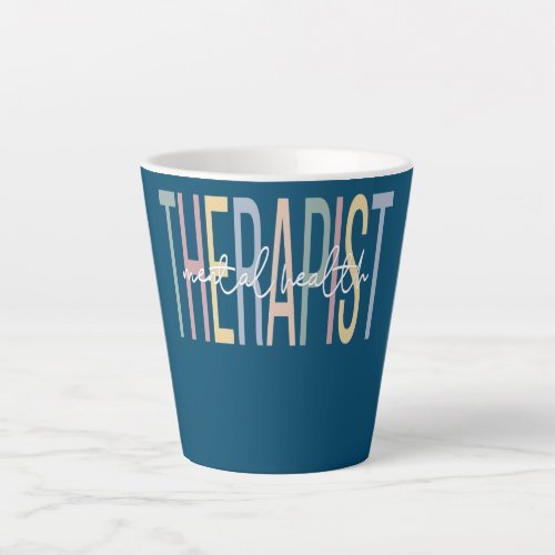 Mental Health Therapist Boho Mental Health Latte Mug