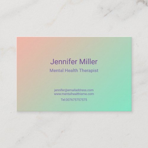Mental Health Therapist Business card