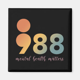 Mental Health Therapy 988 Semicolon Counselor Si Magnet