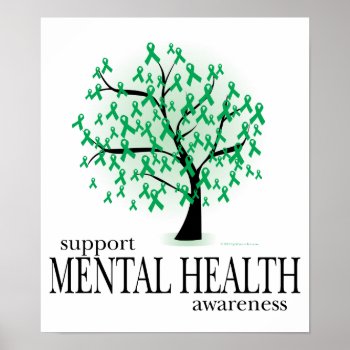 Mental Health Tree Poster by fightcancertees at Zazzle