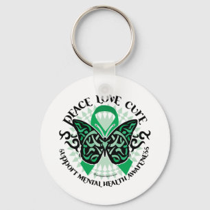 Mental Health Tribal Butterfly Keychain