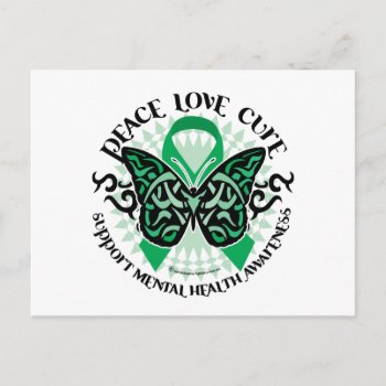 Mental Health Tribal Butterfly Postcard by fightcancertees at Zazzle