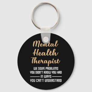 Mental Illness Health Counselor Gift - Therapist Q Keychain