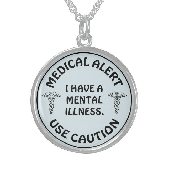 MENTAL ILLNESS STERLING SILVER NECKLACE (Front)