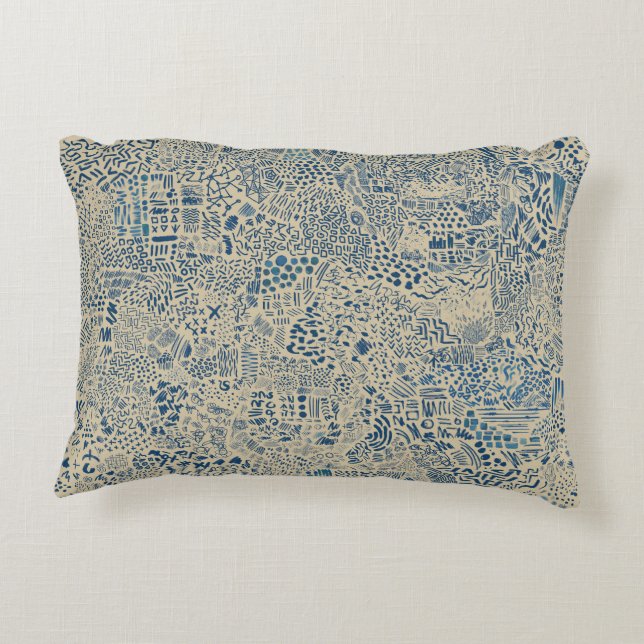 Mental Noise V01 Accent Pillow (Back)