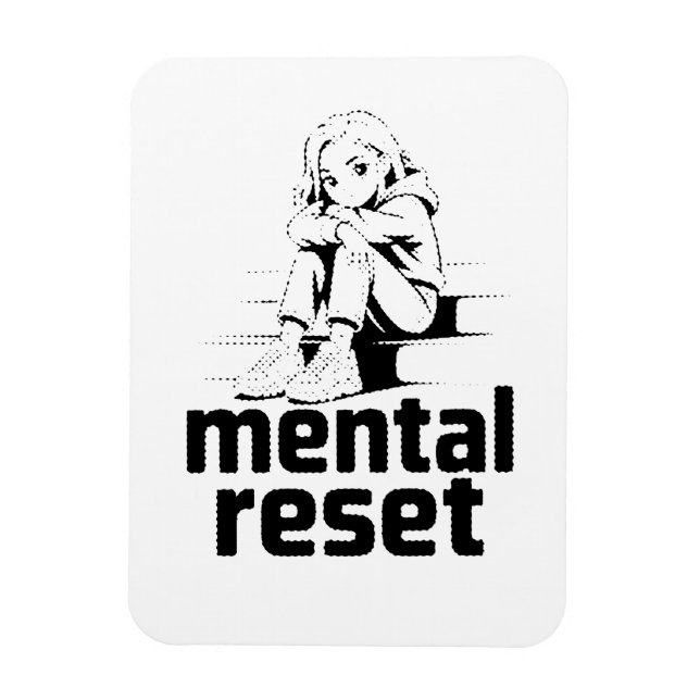 Mental Reset – Silent Reflection Edition Magnet (Vertical)
