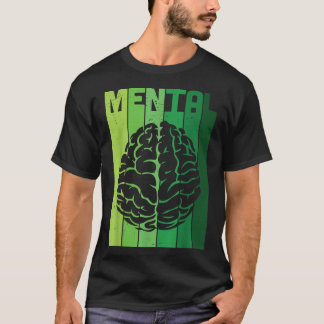Mental Retro Brain Mental Health Awareness 5692 T-Shirt