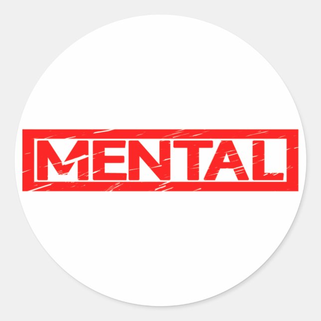 Mental Stamp Classic Round Sticker (Front)