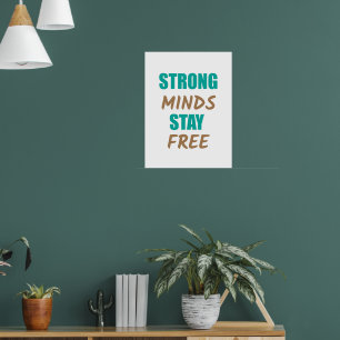 Mental Strength & Freedom Mindset Office quote Poster