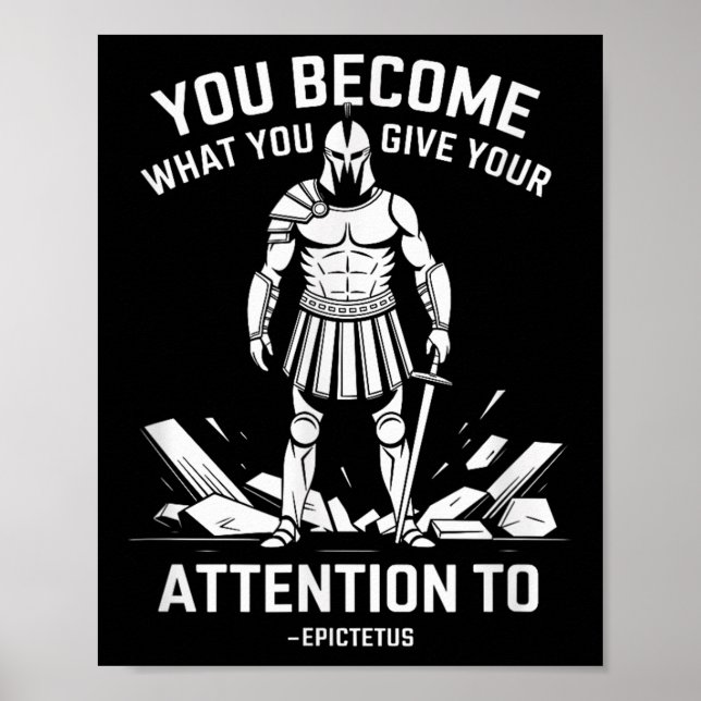 Mental Strength Quote Stoic Epictetus Men  Poster (Front)