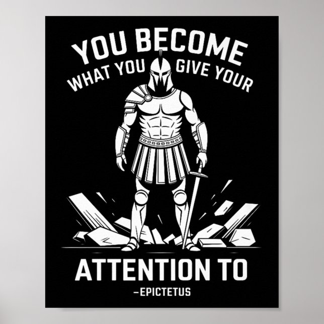 Mental Strength Quote Stoic Epictetus Men Premium  Poster (Front)