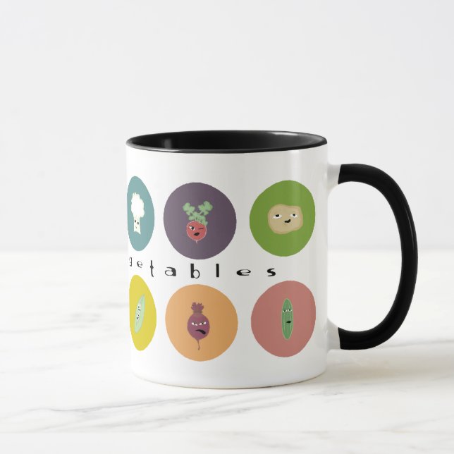mental vegetables polka mug (Right)