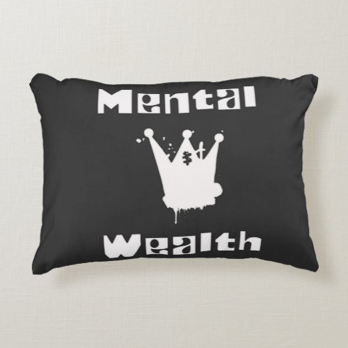 Mental wealth accent pillow